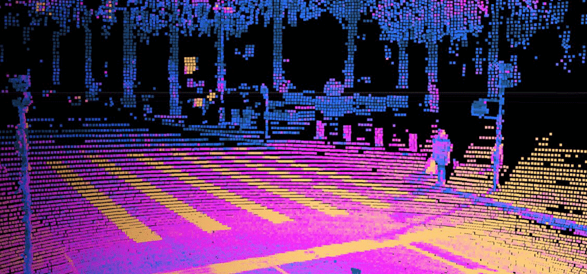 an example of a point cloud form a LiDAR